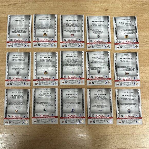 2019-20 UD TIM HORTONS HIGHLY DECORATED COMPLETE 15 Hockey CARD Insert Set - Picture 2 of 2